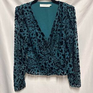 Astr-the-label Women's Blue and Black Blouse